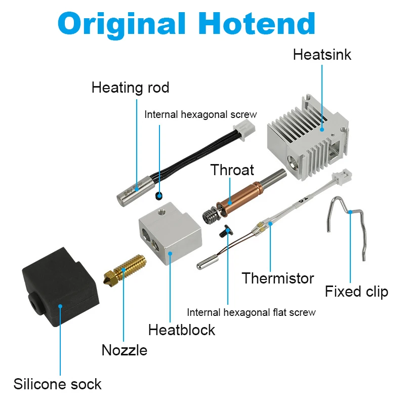ترقية Hotend عدة ل Anycubic كوبرا 3 V2 كومبو طابعة ثلاثية الأبعاد رأس الطباعة ثنائية المعدن كسر الحرارة السيراميك قضيب تسخين ل كوبرا 3 كومبو