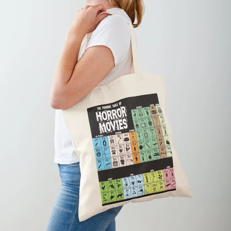 

Periodic Table of Horror Movies Tote Bag Canvas Women's bag woman shopping bag bags luxury women