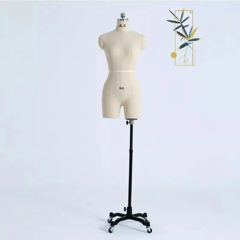 Imagem -04 - Busto Costureira Manequim com Pernas Vestido Display Stand Costura Fixas Capa de Linho Design de Roupas Femininas gm