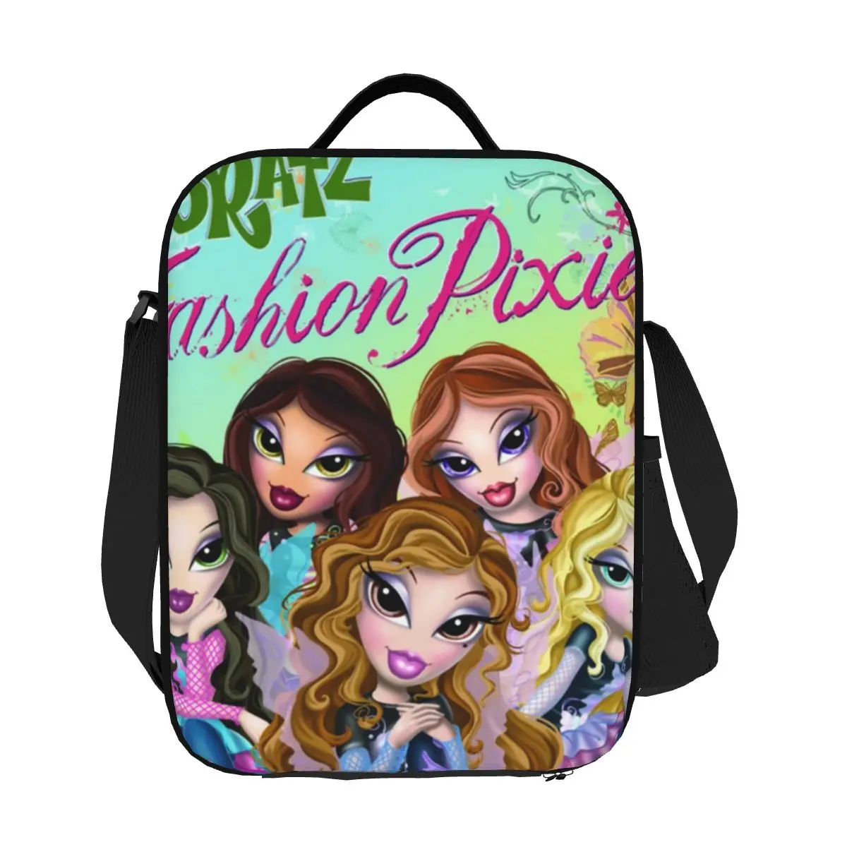 

Пользовательские Bratz Rock Angelz термоизолированные сумки для обеда женские аниме анимационные портативный контейнер для обеда для детей коробка для еды Bento