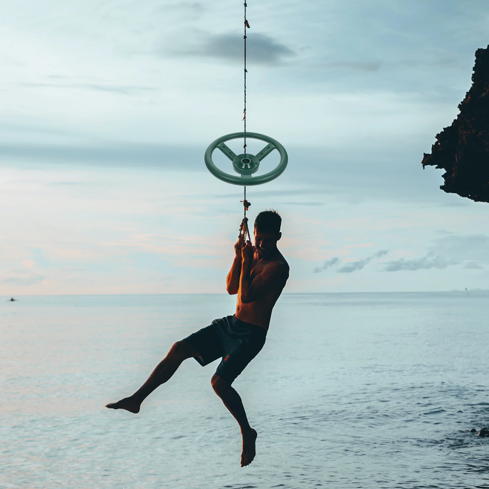 

Small Plastic Steering Wheel Swing Disc Disk Outdoor Playground Accessories Swings Kids for Child