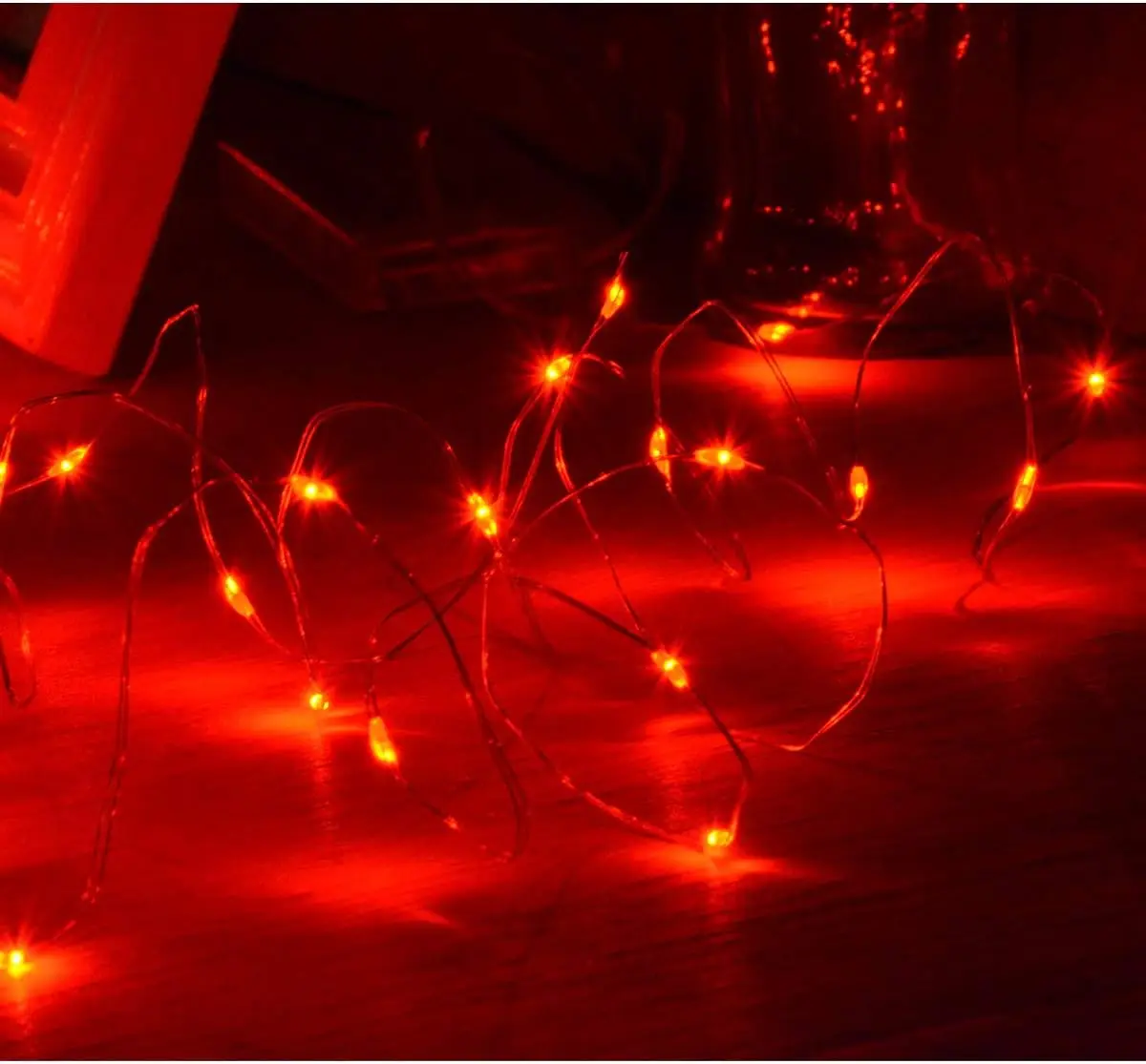 Multicolorido Natal Fairy Lights, pilhas, mini luzes LED corda para quarto e festa, 50 LEDs, 4 Packs