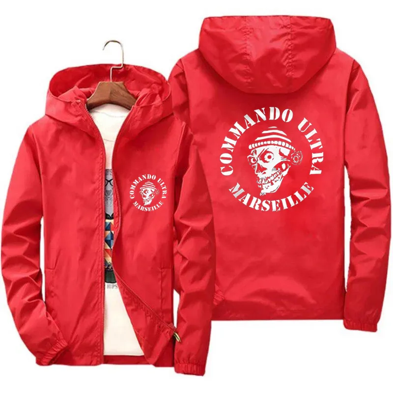 كوماندوز الترا 84 مرسيليا ألتراس لاعب كرة القدم مشجعي منفذها مقنعين رجالي سستة رقيقة سترة واقية الطيار سترة معطف سترات 7xl #6