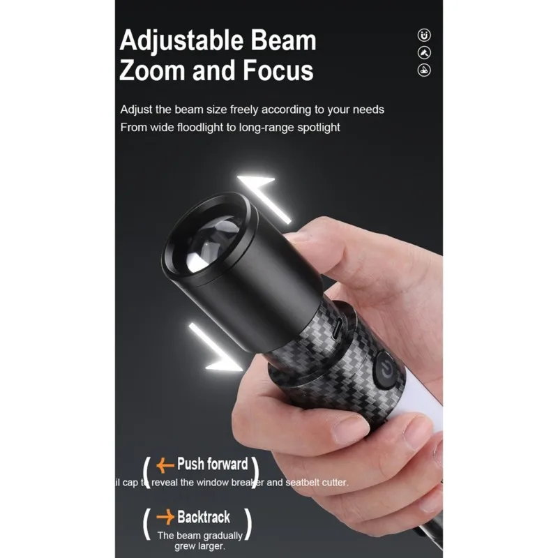 ABFU-Multi-Functional Emergency Tool With Ultra-Bright Long-Lasting Flashlight Outdoor Sports Safety Feature