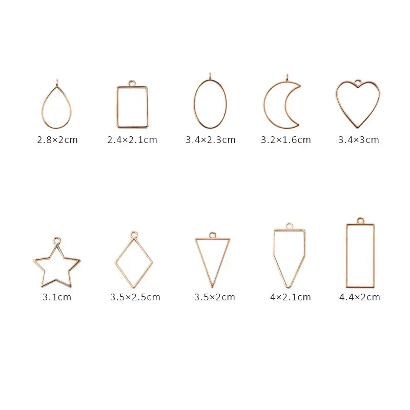 Geometric Shape Metal Epoxy Mold with Traceless Tape Resin Craft Moldl for Jewelry Making Supplies Handmade DIY Accessories