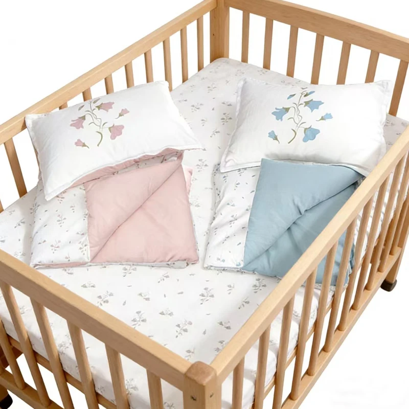 Ali layette SS26 Home flowers Bedding Coverlet Set with printed pillowcase Blanket Bed Sheet