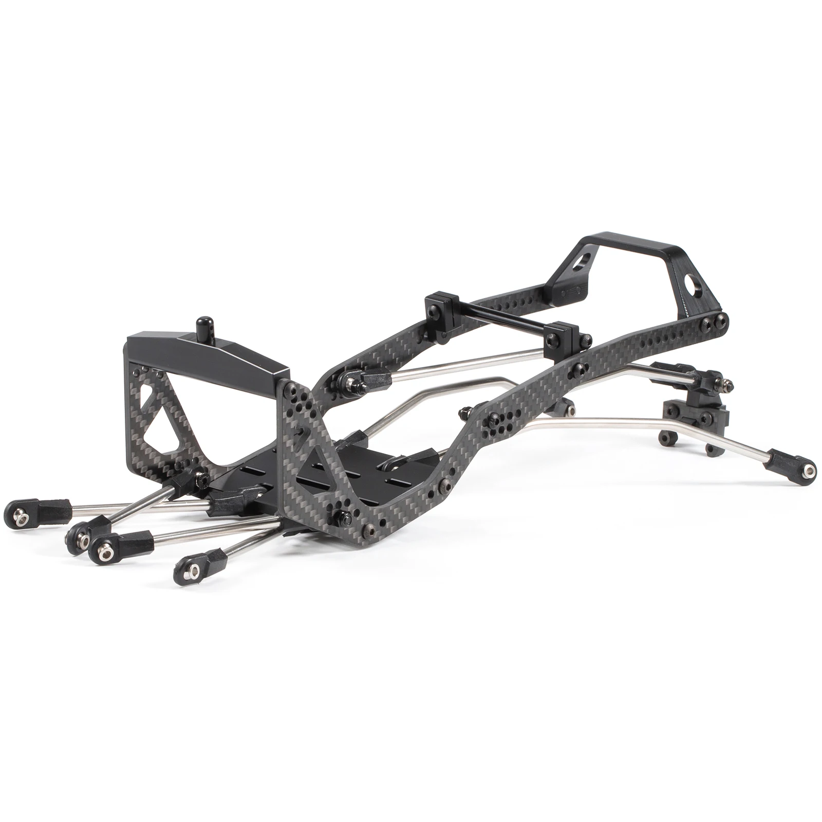 Kit de Chasis LCG de Fibra de Carbono de Alta Distancia al Suelo y Juego de Enlaces de Suspensión Capra Portal con Bater