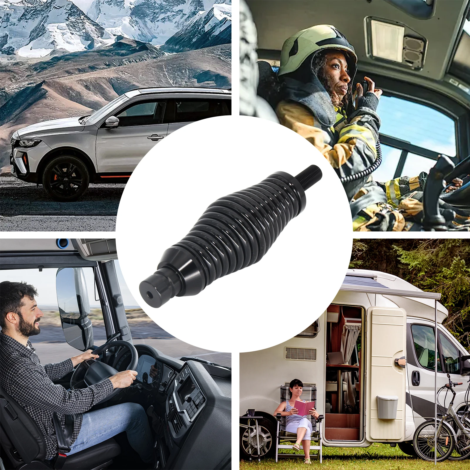 Antenna Spring Mount Carbon Steel Light Spring Base Mount Quick Release Shockproof Waterproof for Trucks Car RZR UTV ATV Can Am