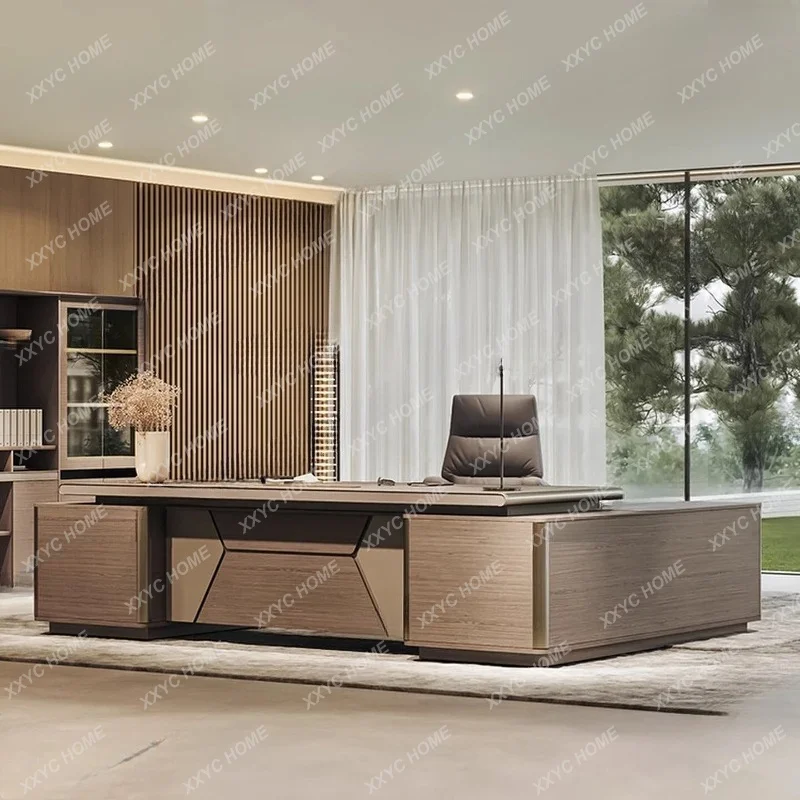 XXShaped Organizer Computer Desk Organizer Gaming Executive Writing Table Chair Filing Cabinet Combination Boss Furniture