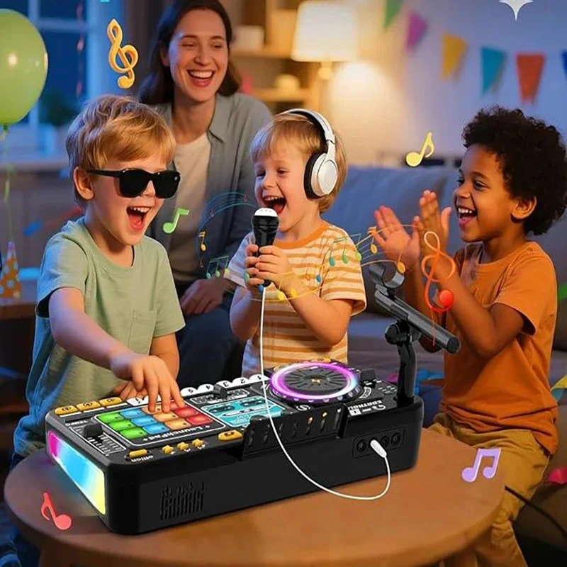 mixeur-dj-pour-enfants-avec-microphone-clavier-de-piano-electronique-controleur-de-platine-dj-bluetooth-instrument-de-musique-cadeaux-d'anniversaire-pour-enfants