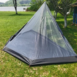 The 2-3 Person Mesh tent,mosquito proof Four three tent,Pyramid firewood stove tent supporting inner tent,Tingxue 400
