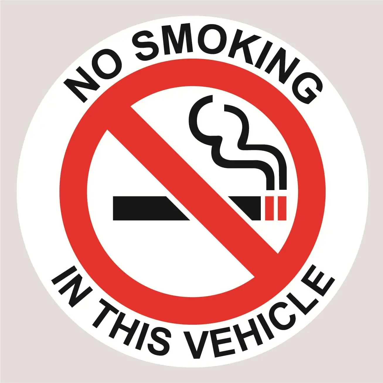 

Classic Design No Smoking in This Vehicle Sticker Waterproof Reflective Sunscreen and UV Protected Car Accessories Decoration