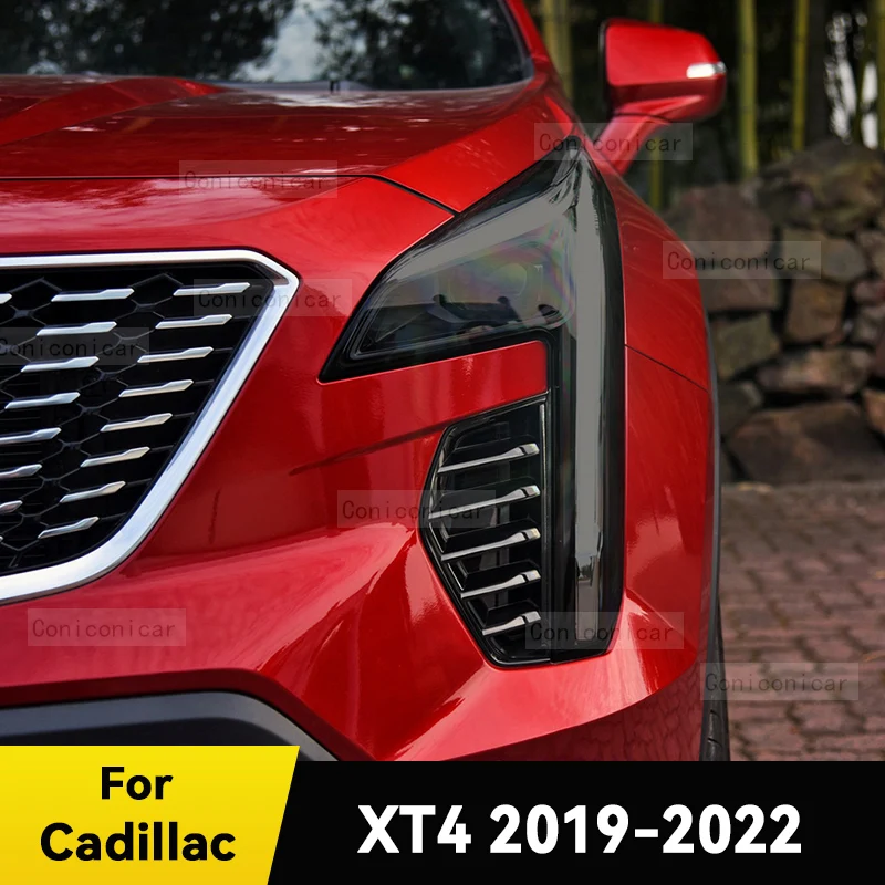 

For CADILLAC XT4 2019-2022 Car Headlight Protective Cover Film Front Light TPU Anti-scratch Headlamp Accessories Sticker