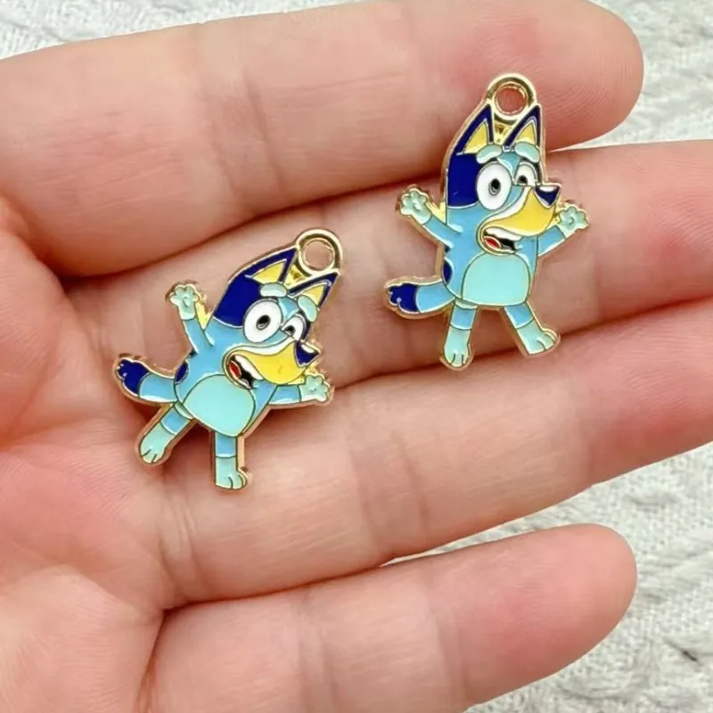 10 Stück Tier-Bingo-Hunde-Dekorationen, niedliche Legierungsanhänger, Anime-Figuren, Kinder-DIY, kreativer Modeschmuck, Accessoires, Geschenk – Detail 2