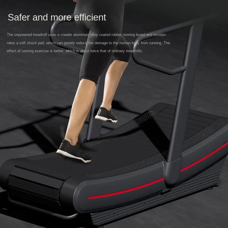 K145 tapis roulant mécanique Non motorisé Commercial haut de gamme Mode surveillance manuelle de la fréquence cardiaque en alliage d'aluminium portatif