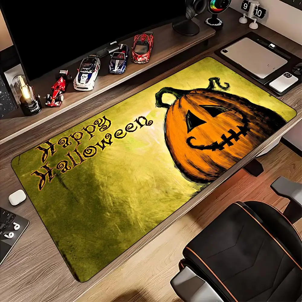 Halloween Pumpkin theme Mouse Pad Desk Mat gaming mats rubber anti-slip Durable pc accessories keypad Extended mouse pads rug