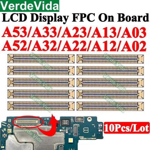 10pcs LCD 디스플레이 화면 플렉스 FPC 커넥터 삼성 갤럭시 A536 A336 A235 A525 A526 A325 A125 A52s A528 A12s A02s A12 78 핀