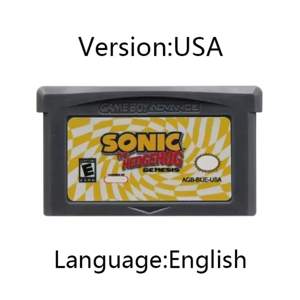 سونيك 32 بت بطاقة الألعاب GBA لعبة لعبة فيديو خرطوشة وحدة التحكم بطاقة سونيك أدفانس 1/2/3 القنفذ EUR/الولايات المتحدة الأمريكية Ver لمحبي الهدايا #5