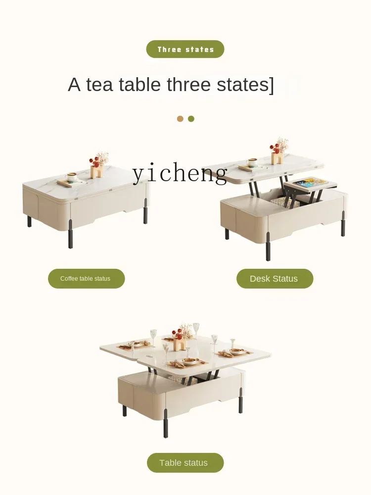 b11-multi-functional lifting coffee table dining table integrated household living room retractable dining table