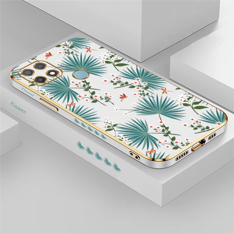 ل انفينيكس الذكية 10 زهرة يترك نمط جراب هاتف ل انفينيكس الذكية 6 HD 5 برو 10 8 7 غطاء سيليكون تصفيح للصدمات #1