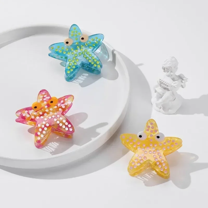 

BYL New High-end Design of Marine Creatures Series with Acetate Claws and Cute Spliced Crab Clips for Women's Hair Accessories