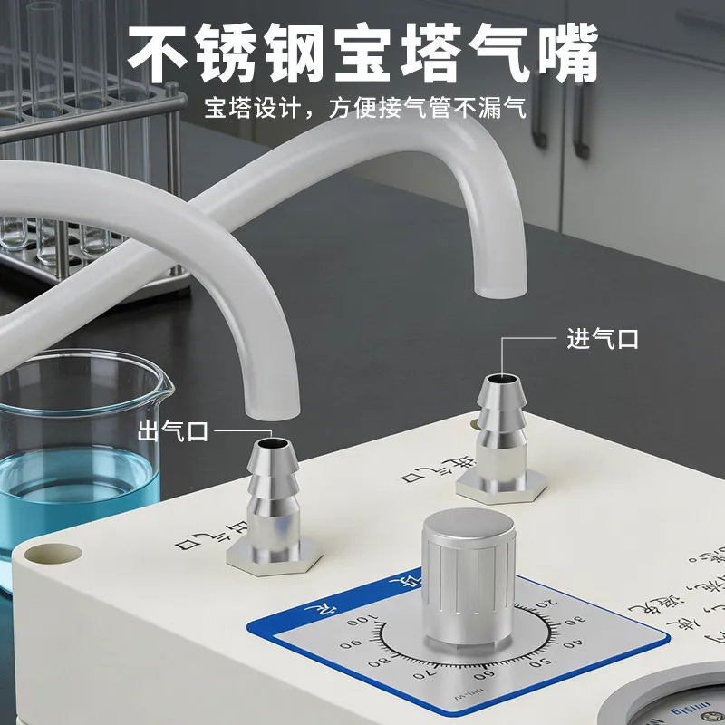 12V DC Adjustable Vacuum Pump, Positive & Negative Pressure Suction Pump Portable Air Pump With Negative Pressure Gauge