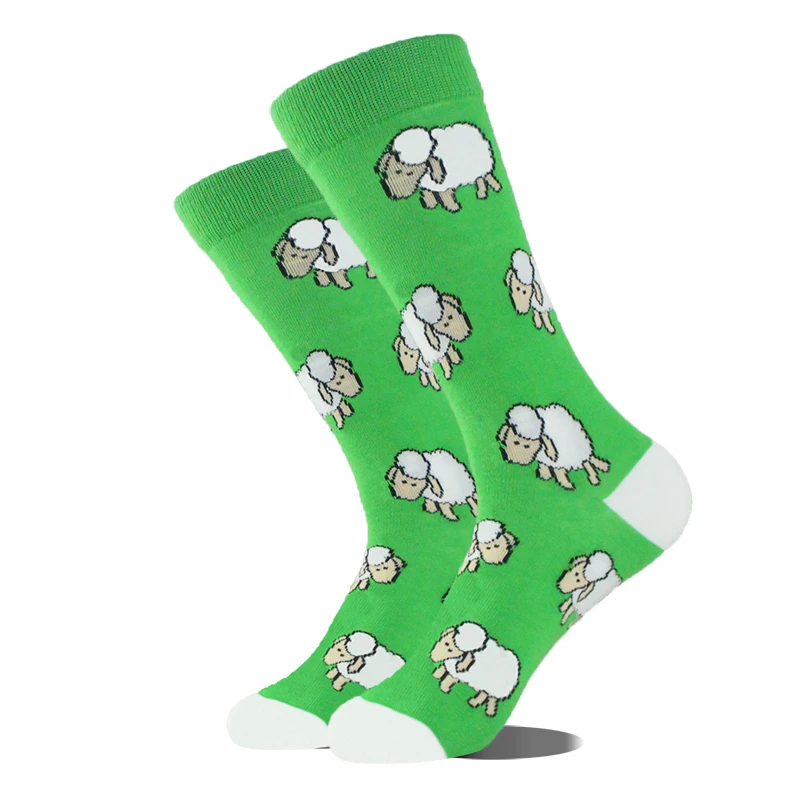 Design Ente lustige Socken Männer glückliche Musik Bier Zahn Panda Pinguin Schaf Skarpetki Sokken Hip Hop große Skateboard Diver tidos