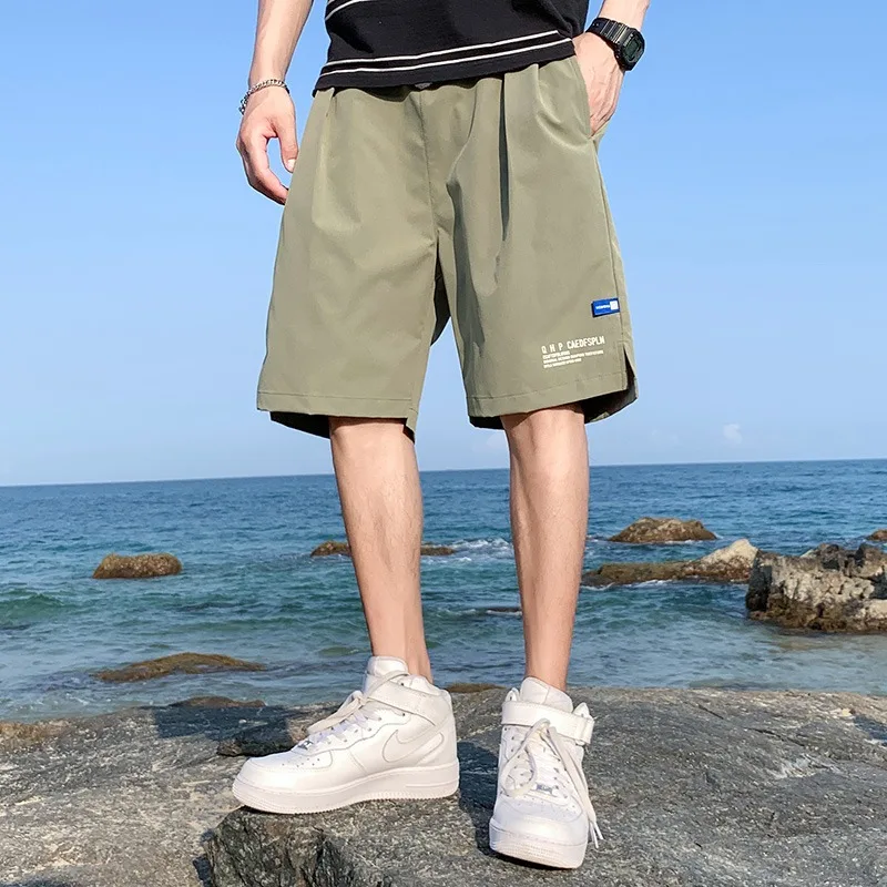 2024  Men's clothing M-4XL Loose Shorts Capris Breathable Casual Sports Pants