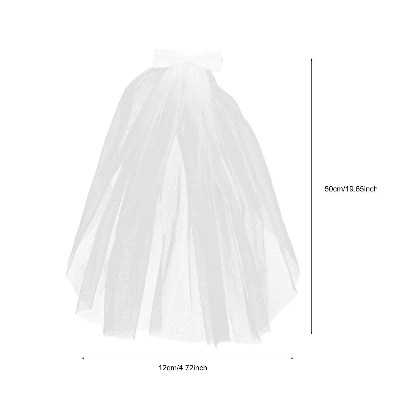 1 قطعة حجاب الزفاف Bowknot التفاصيل-إكسسوارات الشعر المقاومة مثالية لحفلات الزفاف صور الدعامة #4