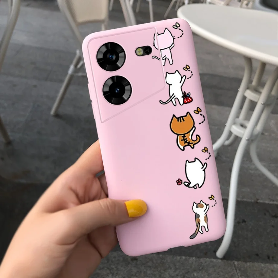 For Tecno Pova 5 LH7n Case Phone Cover Ultra Thin Soft TPU Silicone Coque Shell For Tecno Pova5 With Stylish Cartoon Printed Bag