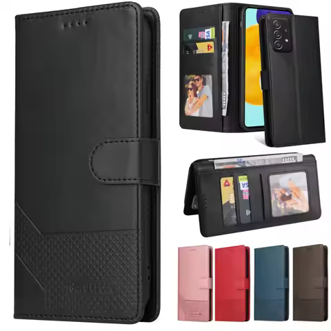 New Flip Leather Case For Samsung Galaxy A52 A32 A22 A13 A33 A53 A12 A42 A02S A03S A51 A71 A31 S22 S21 S20 FE S10 Plus Wallet C