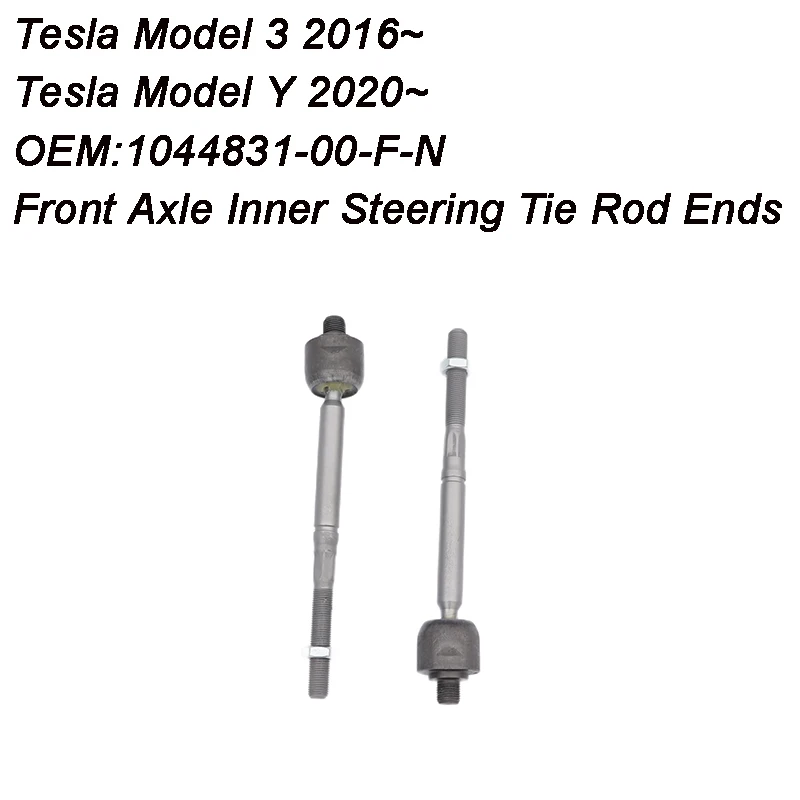 Pair Front Axle Inner Steering Tie Rod Ends Ball Joint For Tesla Model 3 2016~  Model Y 2020~ OEM: 1044831-00-F-N