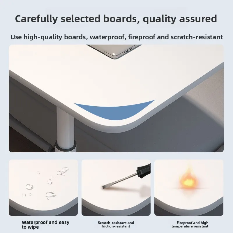 ลิฟต์แบบถอดได้หลายตัวอยู่ด้านข้างโซฟา โต๊ะเล็กข้างเตียง และชั้นวางของข้างเตียง