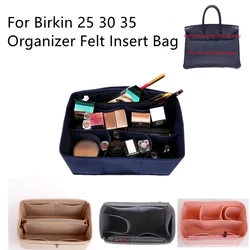 Hot Popular Women's Makeup Organizer Felt Cloth Insert Bag Multi-functional Travel Cosmetic Bag Fit H-Birkin25 30 35 Liner Bags