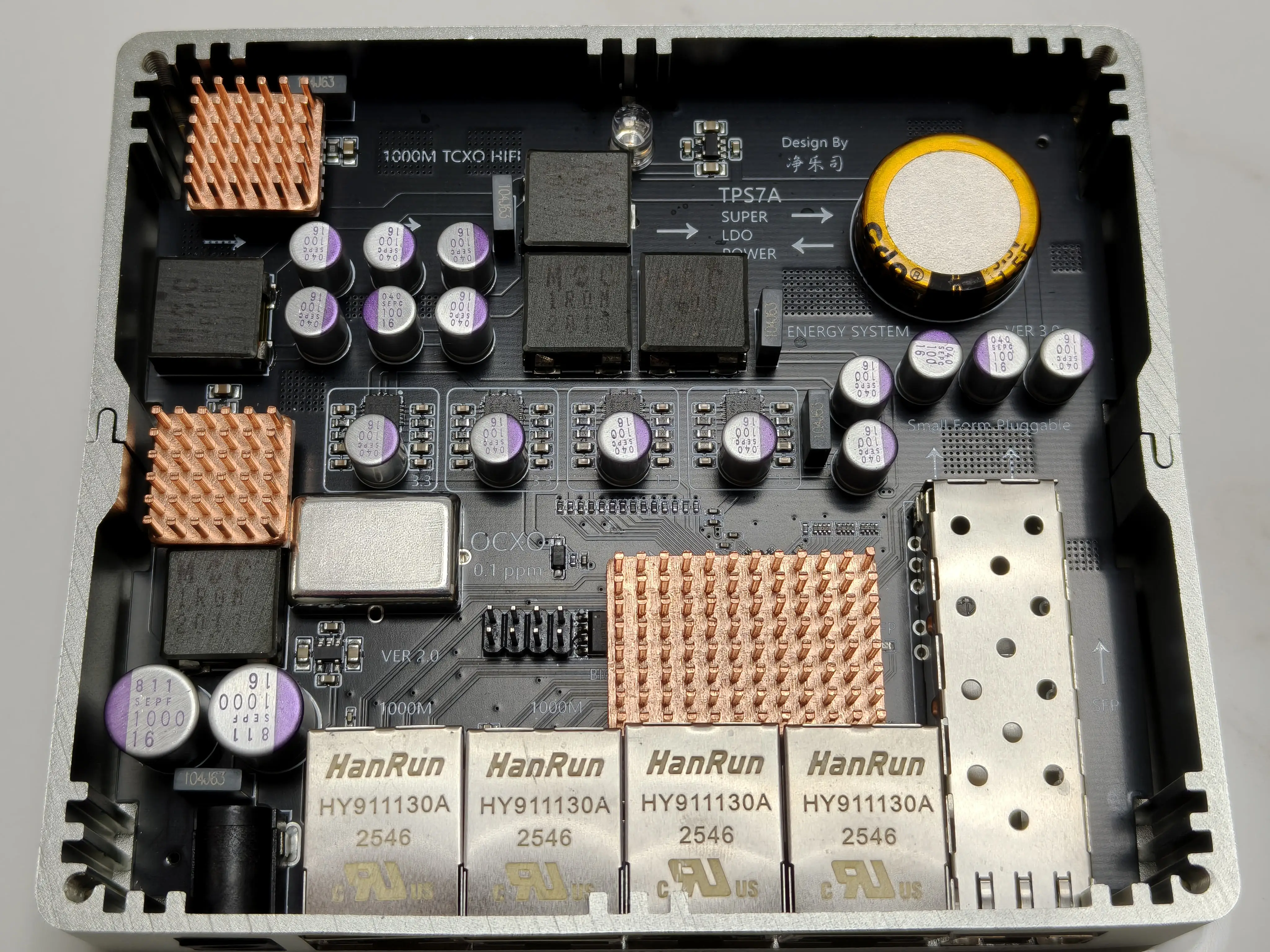 

New AIKAID TCXO HIFI switch, 4-port full gigabit+one SFP supporting optical/electrical modules