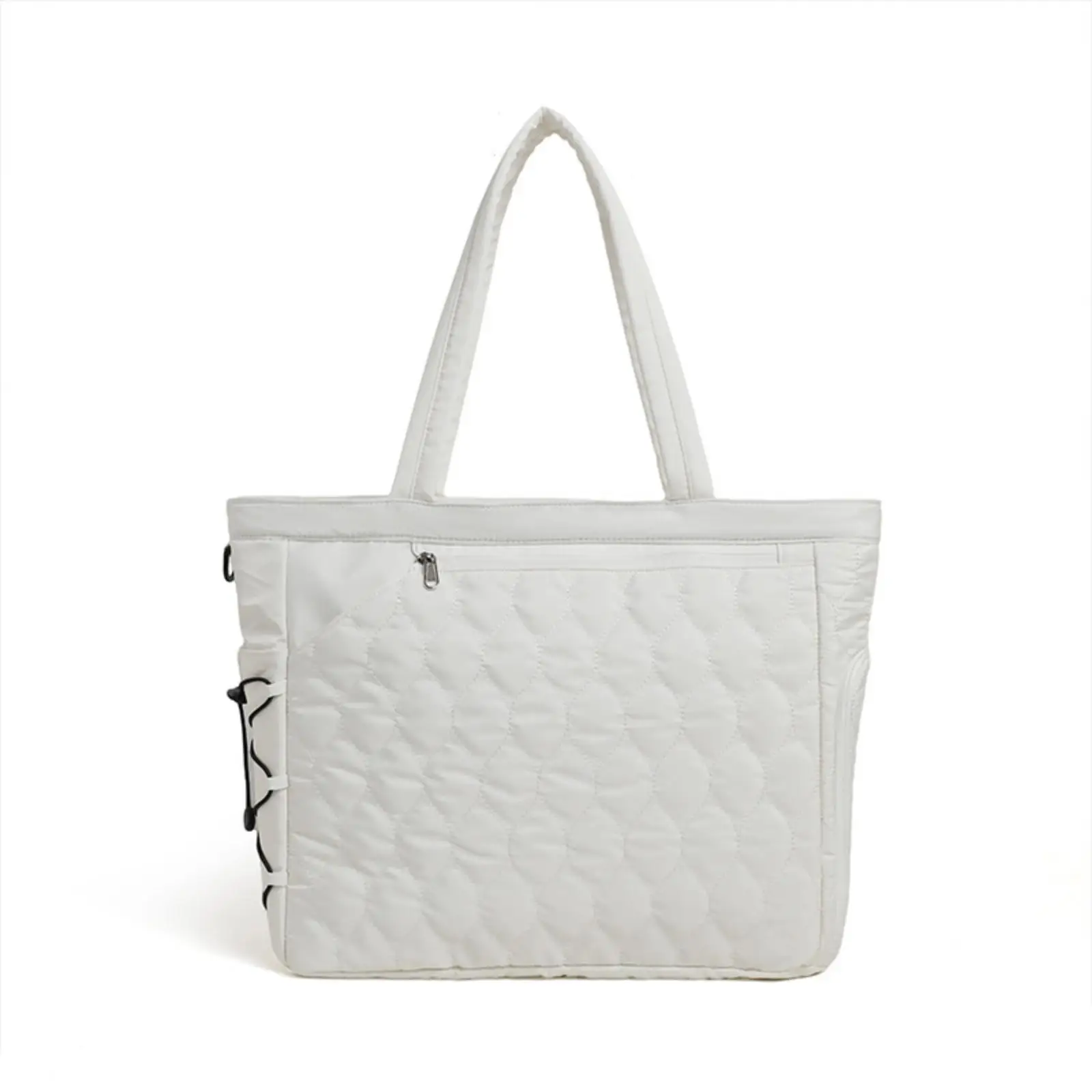 Quilted Tote Bag with Racket Slot Padded Tennis Tote Athletic Racket Bag for Pickleball Athletes, Commuters, Gym, Travel