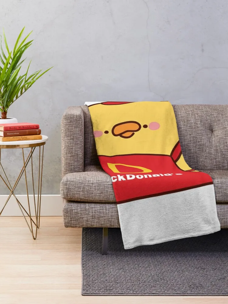 Kawaii duck Waddle Up for Fries! Throw Blanket for sofa Kid'S Baby blankets and throws Blankets