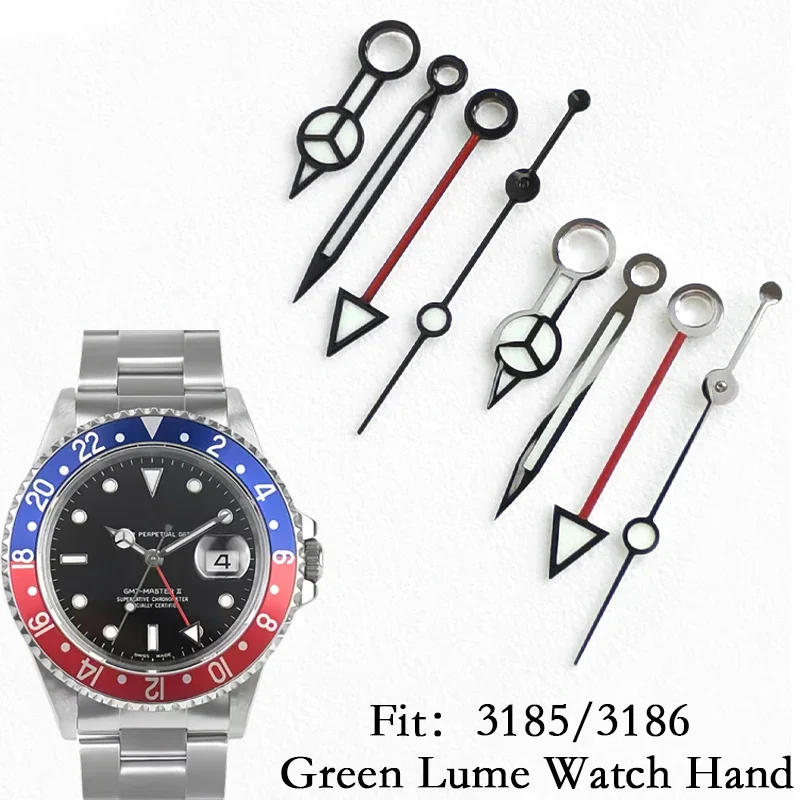 

Watch Parts GMT 3185 Movement Luminous Watch Hands for 16710 16713 16700 Movement Hand