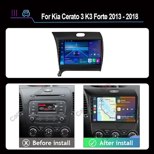 Imagen 2 del producto Android 14 para Kia Cerato 3 K3 Forte 2013 2014 2015 2016 2017 2018 coche Auto Radio reproductor Multimedia navegación GPS NO 2din DVD