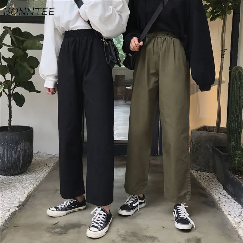 Cargo Pants Women Couple 3 Colors All-match College Solid Streetwear Leisure Fashion Female Cool Spring Ins New Arrival Popular