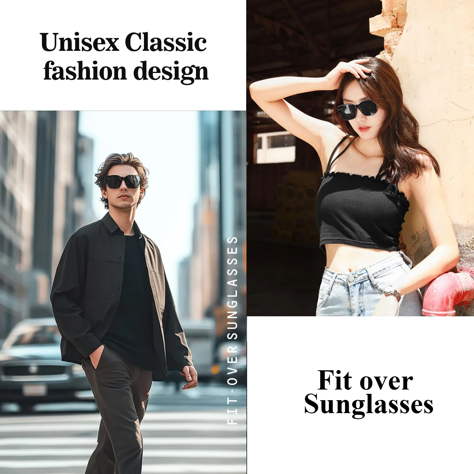 Fit Over-Brillen-Sonnenbrillen für Damen und Herren, polarisierte Sonnenbrillen für die Abdeckung von Korrektionsbrillen mit UV-Schutz – Detail 2