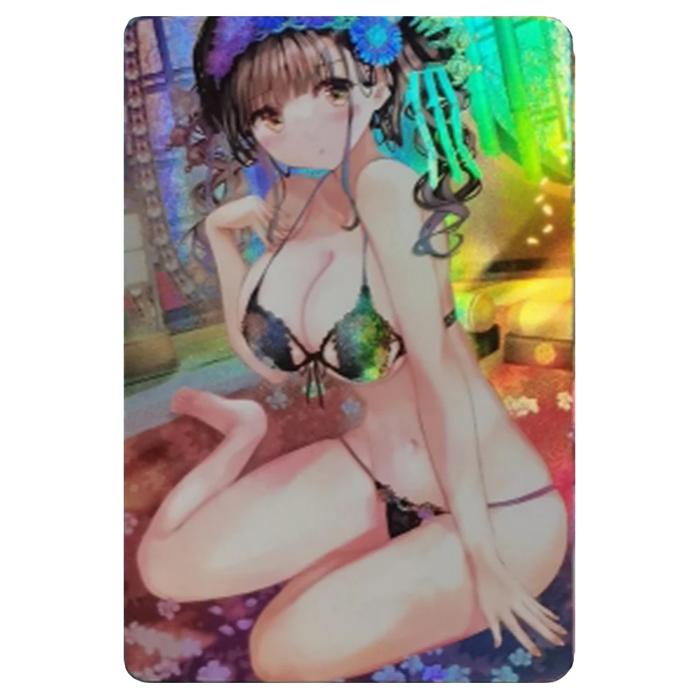 Goddess Story 9PCS/SET Anime Lori Girl Swimsuit Temptation Collectible cards Christmas birthday gifts Refractive glitter texture