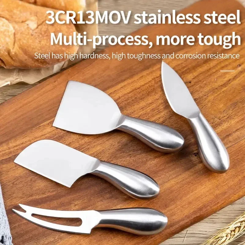 Stainless steel cheese knife Cheese knife six-piece pizza cutting fruit fork Kitchen gadgets Baking knife set