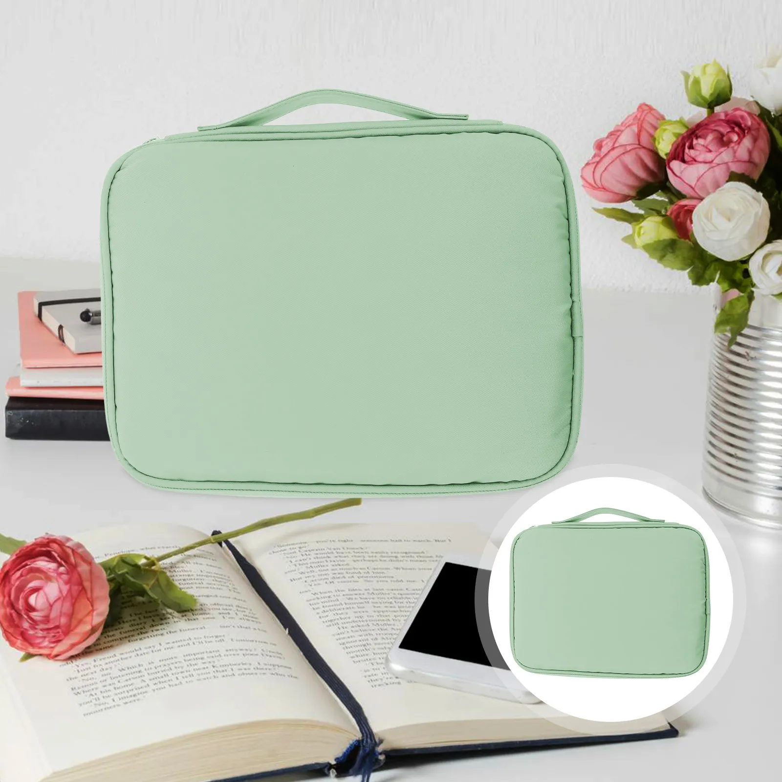 

2 шт., сумка-чехол для планшета для деловых поездок, многослойный водонепроницаемый чехол, портативный органайзер для электроники, сумка для мужчин и женщин, чехол для ноутбука