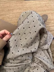 Khaki Polka Dot Pants For Women  Autumn 2025 New Lazy And Relaxed Striped Pant Floor Length Wide Leg Trousers