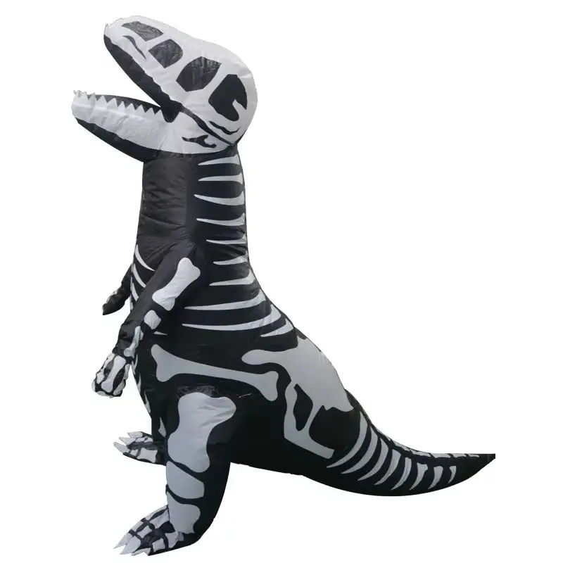 

Детский надувной костюм динозавра на Хэллоуин, тираннозавр Рекс, дизайн черепа, карнавал, косплей, вечерние, забавная надувная одежда