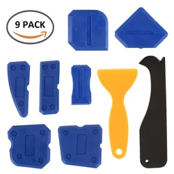 9pcs Caulking Tool Kit Joint Sealant Finishing Tool Portable Grout Scraper Multipurpose Caulk Remover for Window Tile Sink