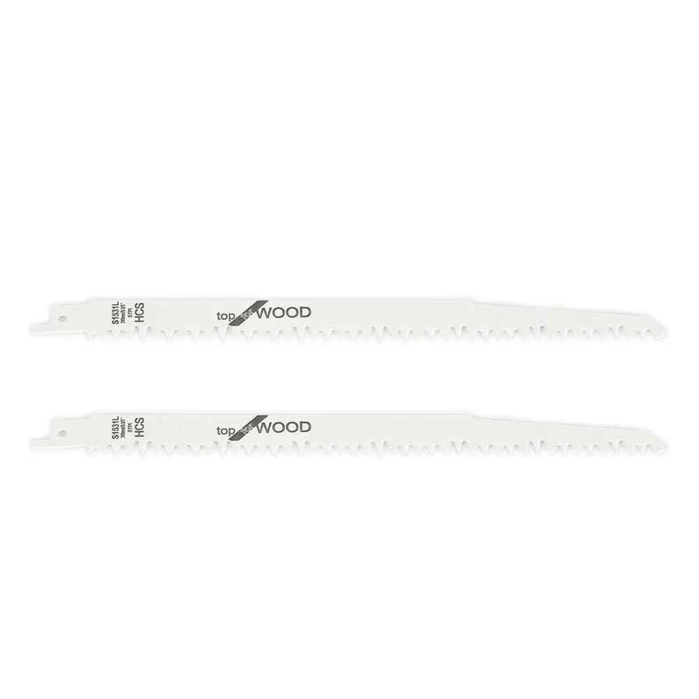 Hoja de sierra alternante para carpintería, herramienta de corte rápido 5TPI, 240mm, 9,5, 2 piezas, S1531L, para madera, Metal y plástico