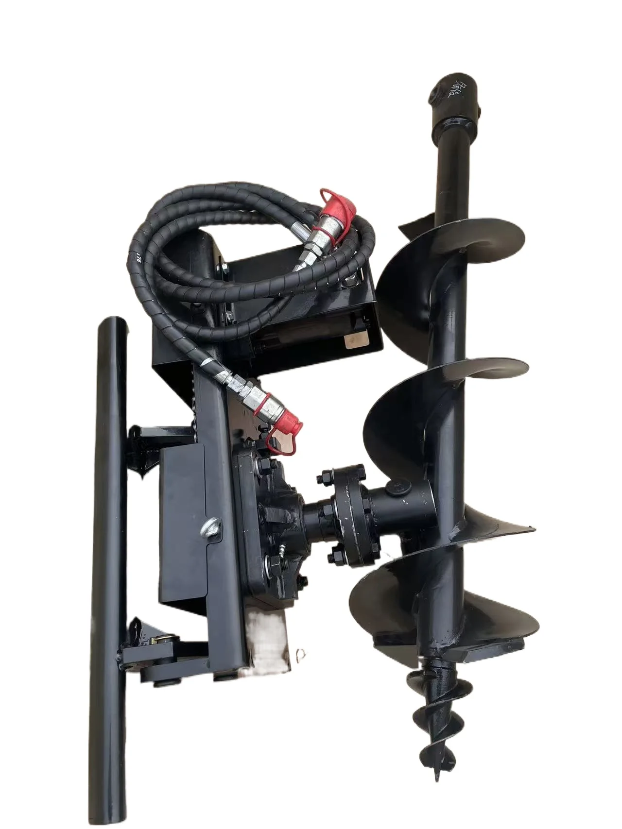 Hydraulic Earth Auger Drill for Skid Steer Loader, Post Hole Digger Rotary Auger Drill Attachment