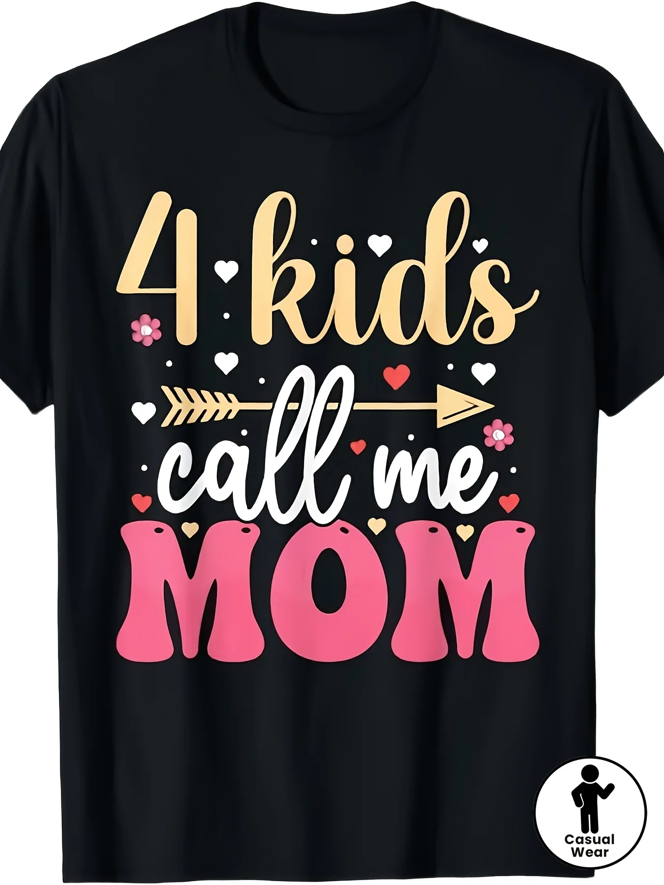 4 Call Me Mom T-Shirt, a Perfect Mother'S Day Present for Mom. This Casual Tee Is Ideal for Vacations, Parties, And Sports, Featuring a Unisex Design for The Summer of 2026 with Short Sleeves And a 220G Print